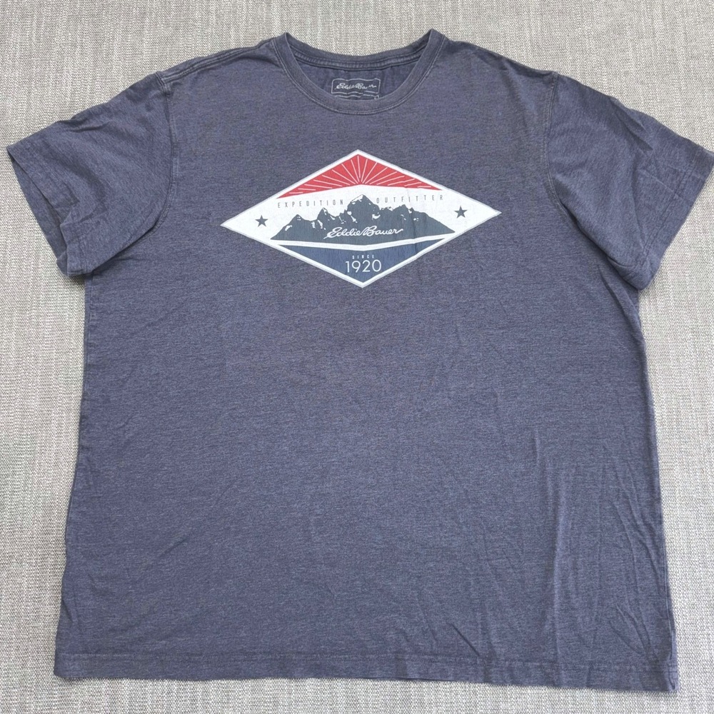 Eddie Bauer Mens XL Mountain Graphic Tee Expedition Outfitters Outdoor Shirt - Picture 1 of 12